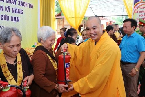 Lào Cai: Ban Trị sự Phật giáo H.Bảo Thắng phối hợp tuyên truyền về phòng cháy chữa cháy