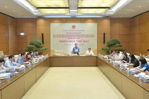 Phó Chủ tịch Quốc hội Nguyễn Khắc Định chủ trì phiên họp của Đoàn giám sát về đơn vị sự nghiệp công lập