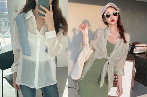 Công thức phối đồ với áo sơ mi voan mỏng cho ngày hè