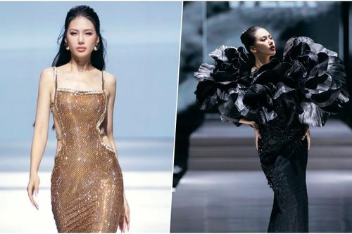 Bùi Quỳnh Hoa hóa 'bông hồng đen' bí ẩn, quyền lực khi diễn vedette cho nhà thiết kế nước ngoài
