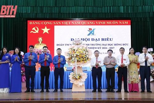 Đại hội đại biểu Đoàn TNCS Hồ Chí Minh Trường Đại học Hồng Đức lần thứ XI, nhiệm kỳ 2024-2027