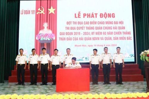 Lữ đoàn 101 phát động thi đua chào mừng Đại hội Thi đua Quyết thắng Quân chủng Hải quân