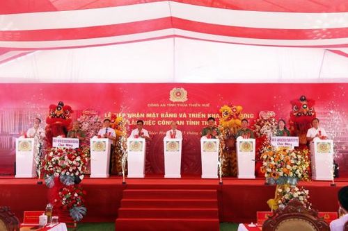 Tiếp nhận mặt bằng và triển khai xây dựng cơ sở làm việc Công an tỉnh Thừa Thiên Huế