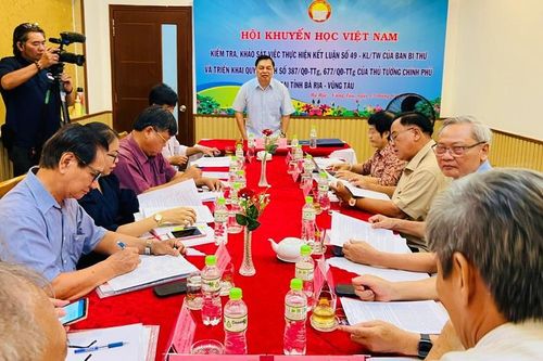 Đoàn kiểm tra, khảo sát của Hội Khuyến học Việt Nam làm việc tại Bà Rịa - Vũng Tàu