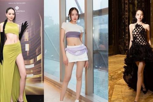 Hoa hậu Thanh Thủy thăng hạng gu thời trang với loạt trang phục khoe eo thon