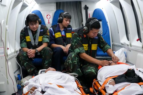 Bên trong trực thăng cấp cứu tại TP.HCM