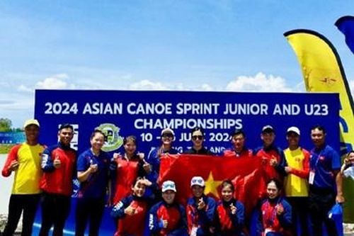 Canoe Việt Nam thắng lớn tại giải trẻ châu Á