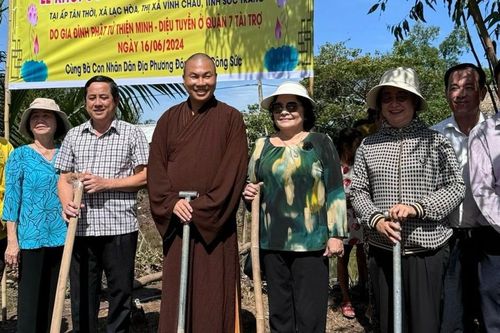 Hội Từ thiện chùa Tường Nguyên khởi công 4 công trình cầu bê-tông nông thôn