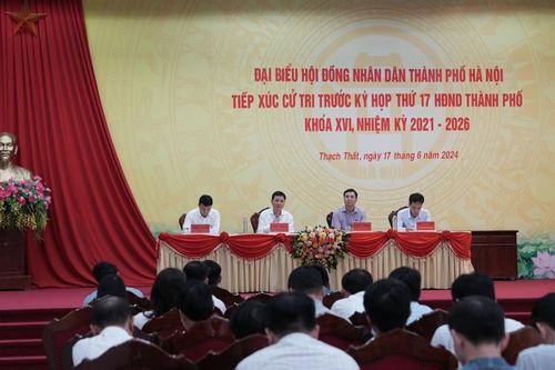 Tổ đại biểu HĐND Thành phố Hà Nội tiếp xúc cử tri huyện Thạch Thất