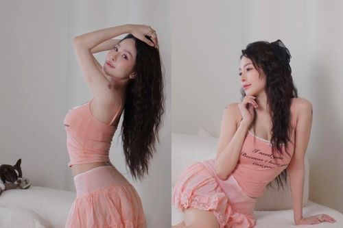 Diện áo 2 dây 'bánh bèo', hot girl Trâm Anh được khen ngọt ngào