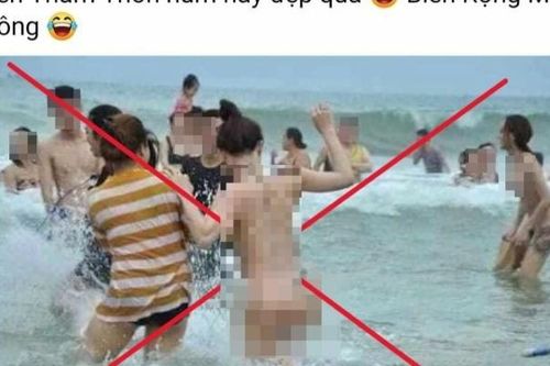 Thanh Hóa: Hình ảnh cô gái khỏa thân tắm biển Sầm Sơn là cắt ghép