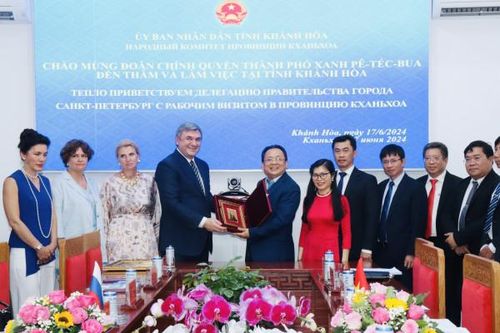 Phó Chủ tịch Thường trực UBND tỉnh Lê Hữu Hoàng tiếp đoàn đại biểu TP. Saint Petersburg, Liên bang Nga