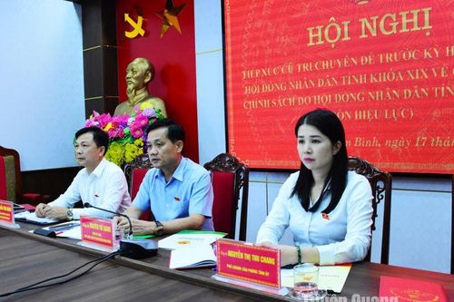 Đồng chí Phó Chủ tịch UBND tỉnh Nguyễn Thế Giang tiếp xúc cử tri huyện Lâm Bình