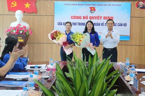 Công bố quyết định của Ban Bí thư Trung ương Đoàn về công tác cán bộ