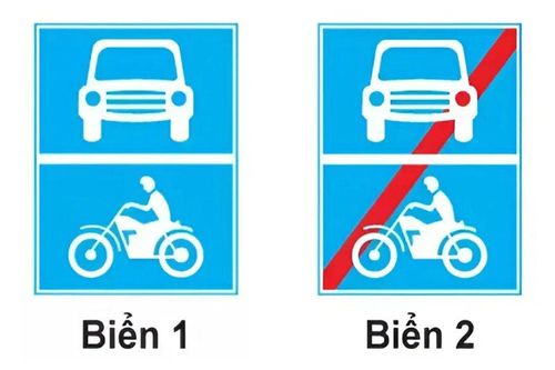 Gặp biển nào các phương tiện không được đi vào, trừ ô tô và mô tô?
