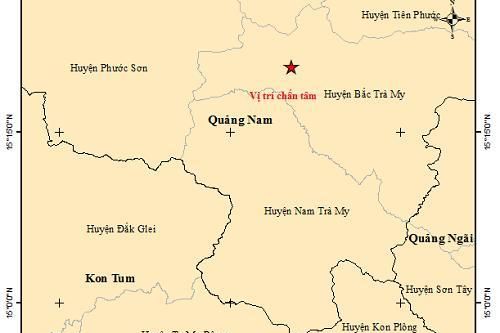 Quảng Nam: Xảy ra động đất tại huyện Nam Trà My