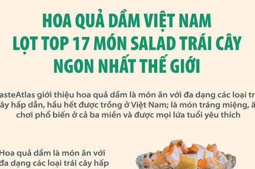 Hoa quả dầm Việt Nam lọt top 17 món salad trái cây ngon nhất thế giới