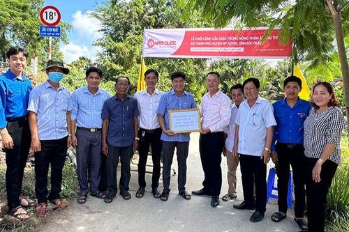 Khởi công xây cầu nông thôn do Báo Nhân Dân vận động tài trợ