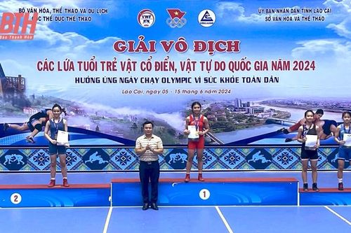 VĐV Thanh Hóa giành 11 huy chương tại Giải vô địch các lứa tuổi trẻ vật cổ điển, vật tự do quốc gia năm 2024