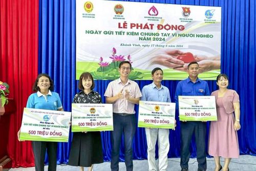 Khánh Vĩnh: Phát động Ngày gửi tiết kiệm chung tay vì người nghèo năm 2024