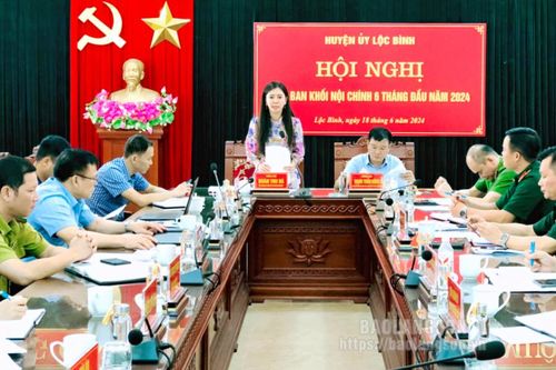 Huyện ủy Lộc Bình giao ban khối nội chính 6 tháng đầu năm