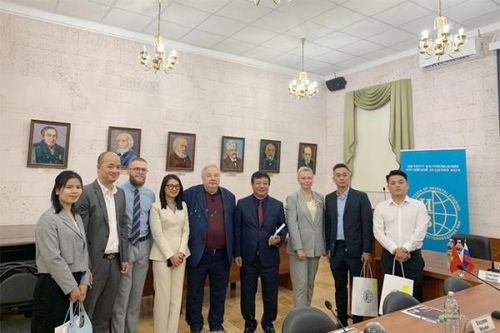 Đoàn Công tác Cục truyền thông CAND làm việc tại Viện phương Đông thuộc Viện Hàn lâm Khoa học Liên bang Nga