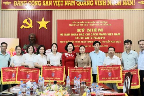 Huyện Đan Phượng trao giải Liên hoan phát thanh đài xã, thị trấn năm 2024