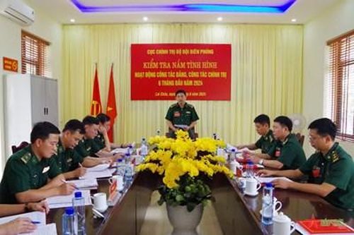 Cục Chính trị Bộ đội Biên phòng kiểm tra hoạt động công tác Đảng, công tác chính trị tại tỉnh Lai Châu