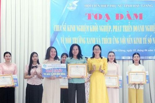 Hậu Giang: Nhiều dự án xanh đoạt giải tại Cuộc thi phụ nữ khởi nghiệp năm 2024