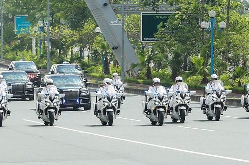 Dàn mô tô của CSGT Hà Nội tập luyện sẵn sàng đón Tổng thống Nga Putin