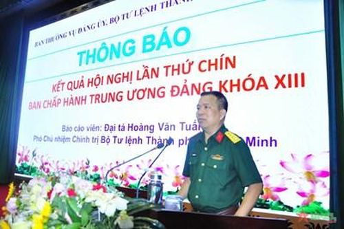 Đảng ủy Quân sự TP Hồ Chí Minh thông báo kết quả Hội nghị Trung ương 9, khóa XIII