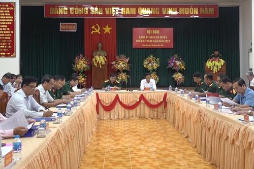 Đảng ủy Quân sự huyện Thoại Sơn hội nghị phiên 6 tháng đầu năm 2024