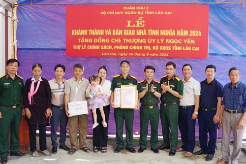 Bộ CHQS tỉnh bàn giao Nhà tình nghĩa cho quân nhân có hoàn cảnh khó khăn