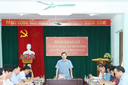 Ban Chỉ đạo 354 Trung ương làm việc với huyện Si Ma Cai
