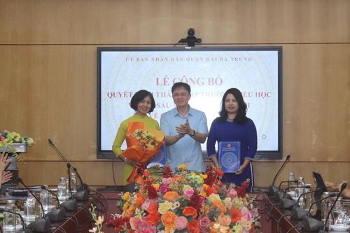 Quận Hai Bà Trưng công bố quyết định thành lập trường Tiểu học mới