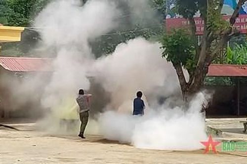 Xã Nà Tấu, TP Điện Biên Phủ (tỉnh Điện Biên) tổ chức diễn tập chiến đấu sát tình hình địa bàn