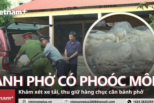 Tiêu hủy hàng chục cân bánh phở có chất độc hại Hải Dương