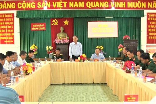 Đảng ủy Quân sự TP. Châu Đốc hội nghị phiên 6 tháng đầu năm 2024
