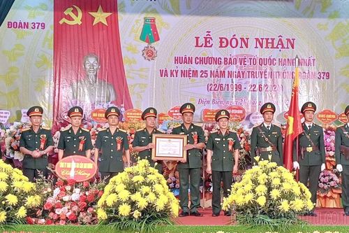 Đoàn Kinh tế - Quốc phòng 379 đón nhận Huân chương Bảo vệ Tổ quốc hạng Nhất