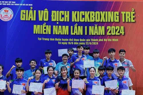 Gia Lai giành 12 huy chương ở Giải Vô địch Kickboxing trẻ miền Nam