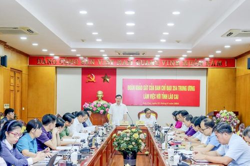 Thường trực Tỉnh ủy làm việc với Ban chỉ đạo 354 Trung ương