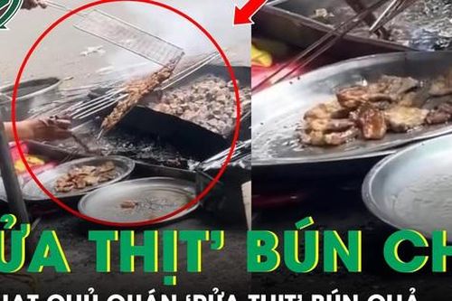 Xử phạt chủ quán bún chả bị tố rửa thịt bằng nước than mỡ đen ngòm