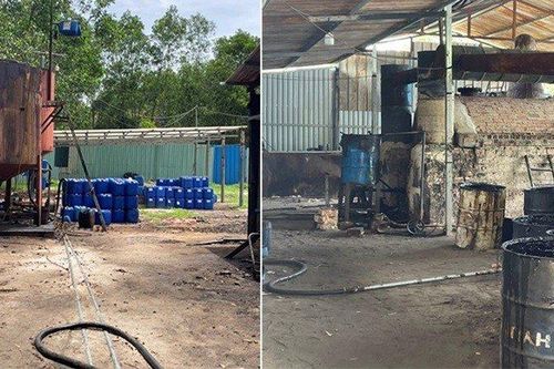 Phát hiện 28.000 lít nhớt tái chế nguy hại tại Bình Thuận