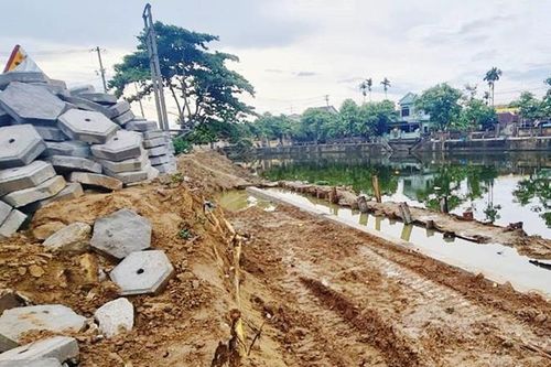 Dự án hệ thống tiêu thoát lũ vướng mặt bằng, khó đẩy nhanh tiến độ