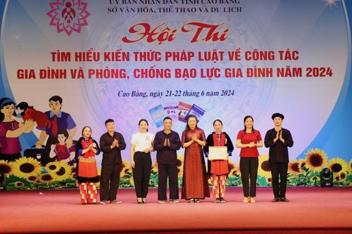 Nguyên Bình đạt giải nhất hội thi tìm hiểu kiến thức pháp luật về công tác gia đình và phòng, chống bạo lực gia đình