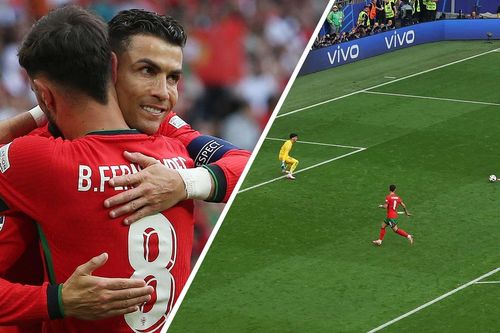Phản ứng của Fernandes khi được Ronaldo 'dọn cỗ'