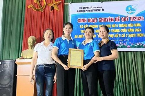 Bắc Giang: Ra mắt mô hình điểm 'Chi hội Phụ nữ 5 có, 3 sạch'