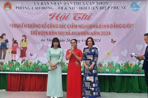 An Nhơn (Bình Định): Hội thi 'Truyền thông về công tác giảm nghèo và bình đẳng giới'