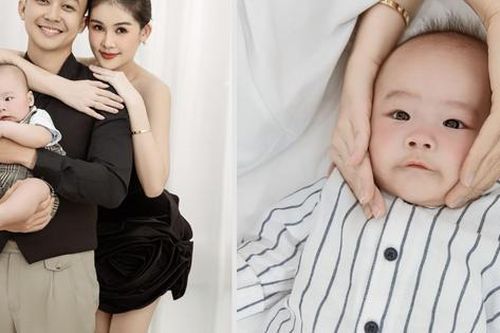 Khoảnh khắc đáng yêu của quý tử 6 tháng tuổi nhà Lê Âu Ngân Anh
