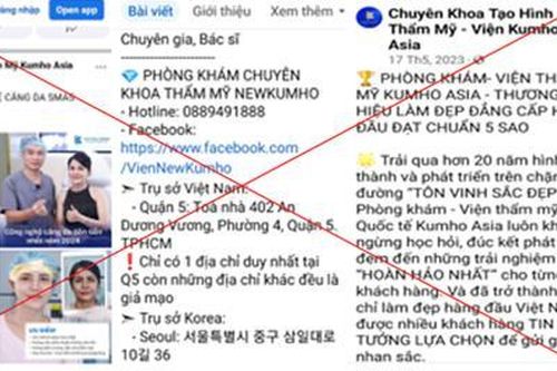 Phòng khám - Viện Kumho Asia bị đình chỉ 18 tháng